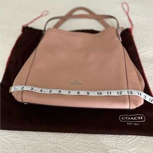 Coach light pink Edie bag